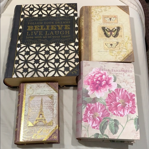 Lot of 4 book boxes.